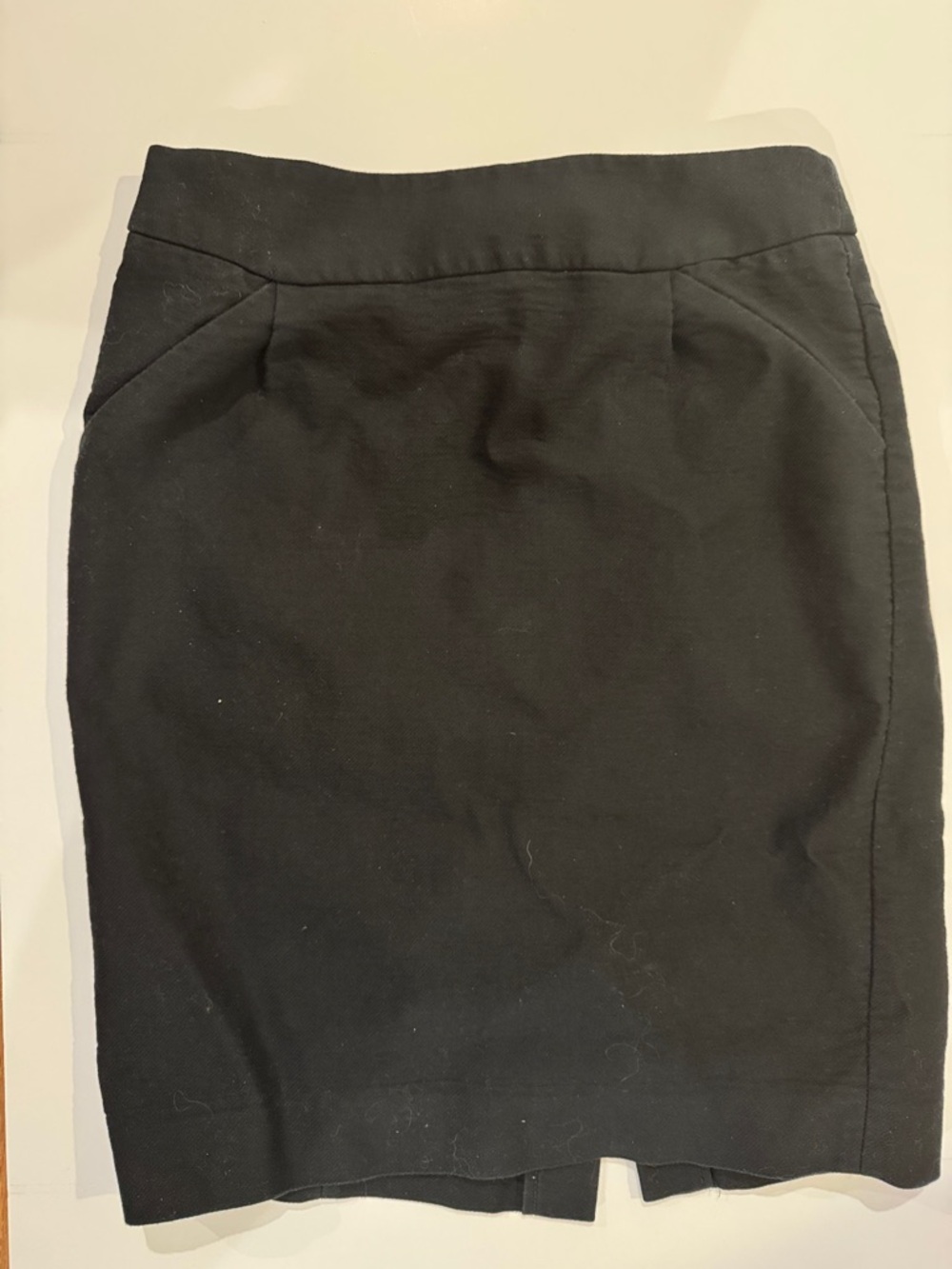 J. Crew Black Tailored Pencil Skirt